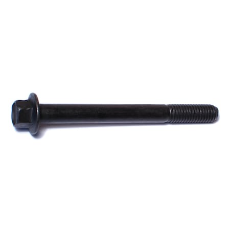 Class 10.9, M8-1.25 Flange Bolt, Black Phosphate Steel, 80 Mm L, 2 PK